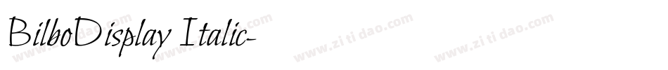 BilboDisplay Italic字体转换